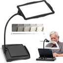 Desktop Lamp 10X Magnification Magnifying Glass with Light and Stand with 360 Degree Adjustable Detachable Desktop Magnifier Suitable for Reading, Repairs, Crafts, and Close Work and More