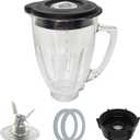 6 Cup Blender Glass Jar Replacement Parts with Blade for Oster Osterizer Classic Series NOT fit Pro Master or Versa models
