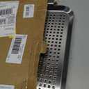 Grill Pan Set of 2, BBQ Grill Topper for Outdoor Grill, Stainless Steel Grilling Baskets with Holes and Handles, Perforated Food Tray Barbecue Accessories for Vegetable, Fish, Middle x 2