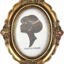 Tellyouwin 5x7 Vintage Oval Picture Frame, 5x7 Vintage Photo Frames with Glass Front Oval Vintage Picture Frame for Photo Display Home Decor(Antique Gold Color)