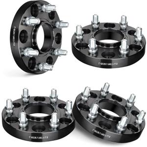 EVIL ENERGY 6x5.5 Wheel Spacers 1 inch Compatible with Ram 1500 2019-2024, 6x139.7 mm Hubcentric with Lip 6 Lugs 77.8 mm Hub Bore M14x1.5 Studs Black