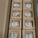 Jingmore 50 Sets Wedding Candles Favors Bridal Shower Thank You Gifts for Guest Rustic Wood Candle Holders Bulk Tealight Holder Baptism Favors Recuerdos para Boda(Light Brown)