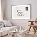 Cute Girly Wall Art Feels So Good To Be Home Vintage Black Postcard Poster Canvas Print Trendy Apartment Aesthetic for Home College Dorm Cool Girl Wall Decor 8x12inch black framed