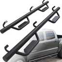 KUAFU Running Boards Compatible with 2005-2023 Toyota Tacoma Double Cab Dropped Steps Side Steps Hoop Bar Nerf Bars Door (Matte Black)
