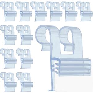 Thyle 100 Pcs Wire Shelf Label Holders Reusable Plastic Tags Holders for Basket for Pantry Retail Store Market Shelf UPC Tags Price Display with Easy Clip Design with Tight Snap Lock Closure