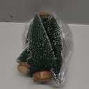 Mini Christmas Tree Small Christmas Tree Desktop Miniature Pine Tree Sisal Bottle Brush Trees with Wooden Base for Christmas Decor Christmas Party Home Table Craft Decorations (Green)