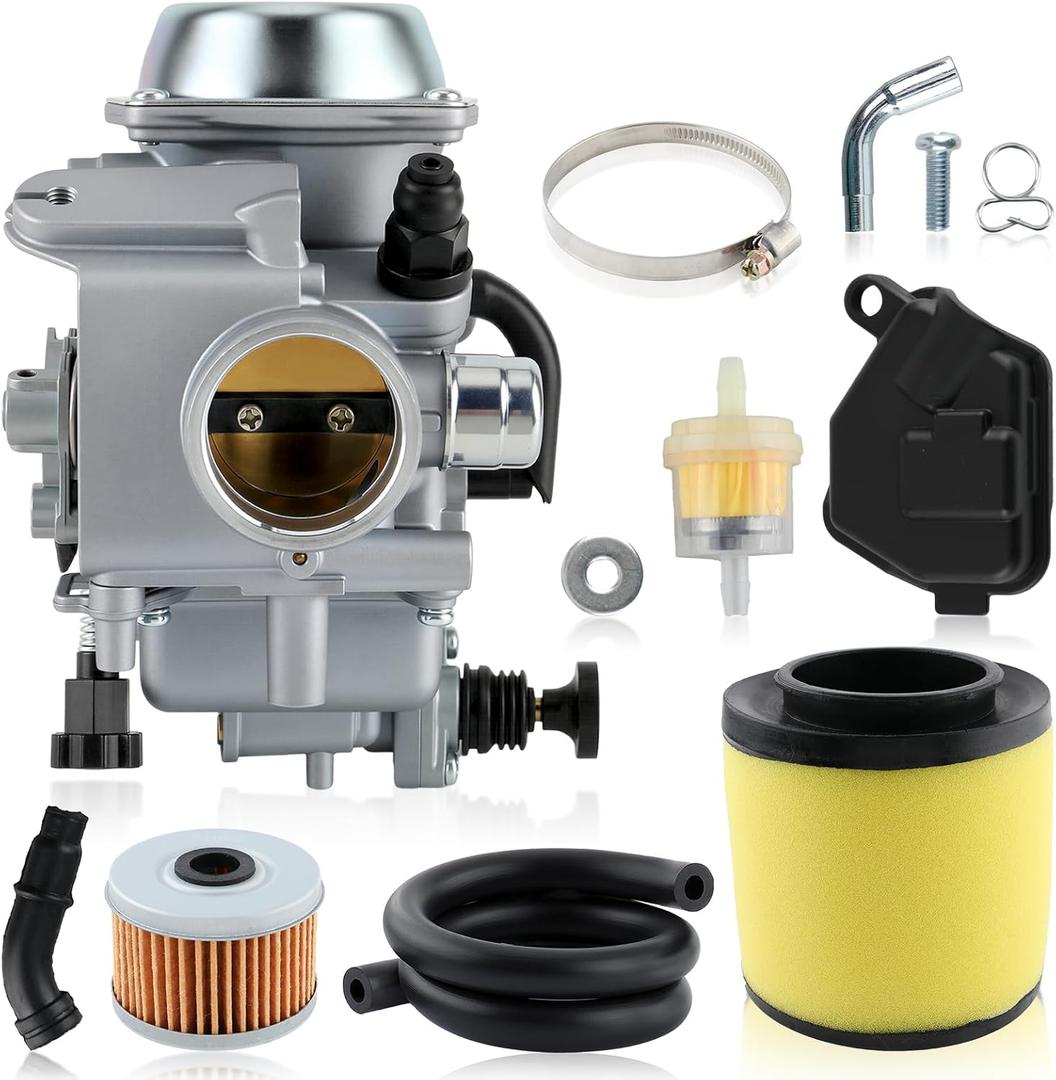 MOTOALL TRX300 carburetor+Oil Filterw/Air Filter for Honda TRX300 FOURTRAX 1988-2000, TRX300 FW FOURTRAX 1988-2000