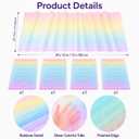 4 Pcs Rainbow Tulle Table Runners, 29x72 in Pastel Party Table Decor | Sheer pastel mesh table runners, lightweight netting texture, soft rainbow layers for birthday, baby shower, wedding tables