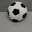 Fluffy Stuffed Toy Soccer Ball Plush Pillow Soft Durable Stuff Soccerball Gift for Kids Boy Baby (Black -White,7.8inch/20cm)