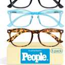 CCVOO 2.0 Reading Glasses for Women, Eye glasses, Blue Light Readers, Cheaters 5pc