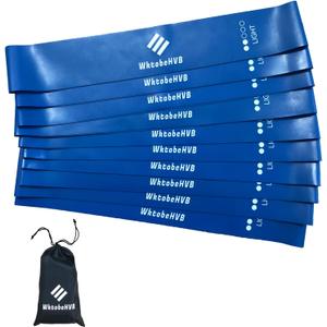 Resistance Loop Exercise Bands-5/10 Pack-10/12 Inch Stretch Bands for Working Out with Carry Bag-Elastic Bands for Physical Therapy, Rehab, Yoga, Pilates and Strength Training at Home or Gym