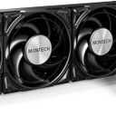 MONTECH HyperFlow Silent 360 Black  Ultra-Quiet AIO Liquid CPU Cooler, 3100RPM Pump, Triple Silent Fans, High-Efficiency Radiator for Superior Heat Dissipation, Intel & AMD Compatible, ARGB-Free
