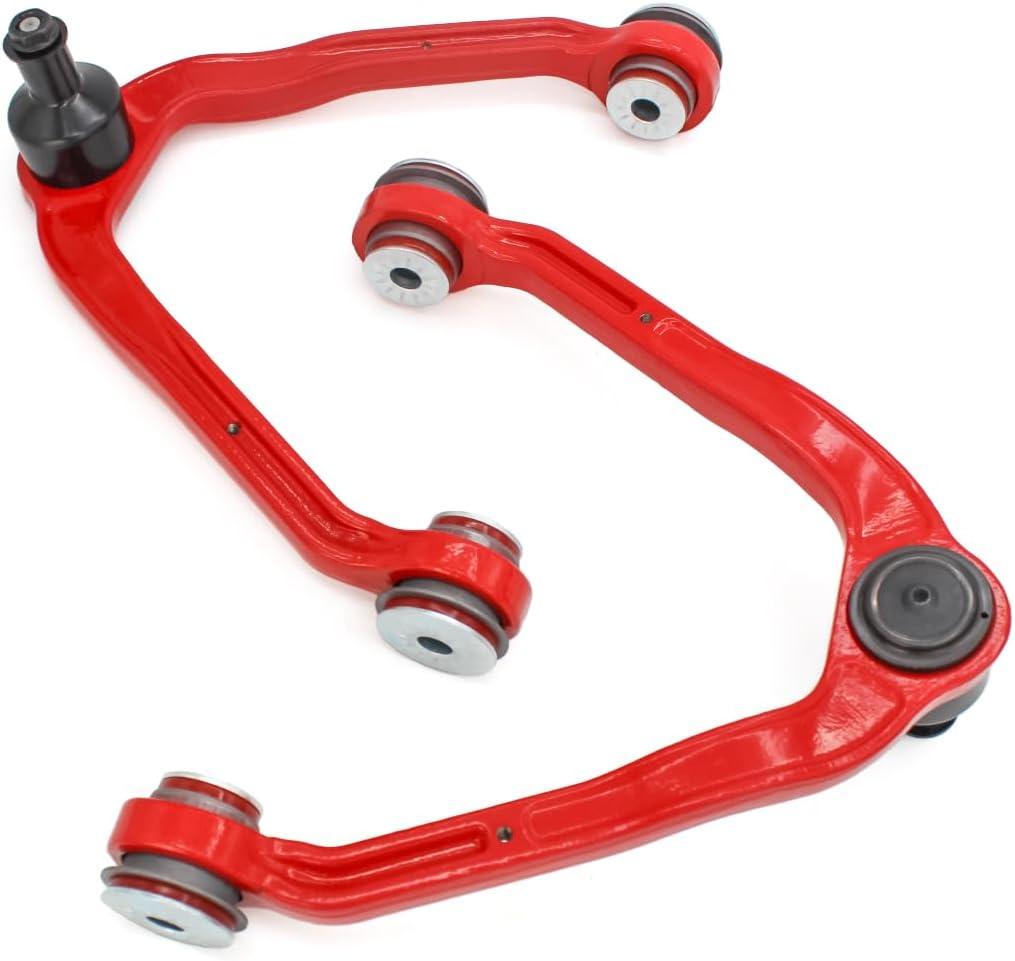 Front Upper Suspension Control Arm and PU Bushings for 1999-2006 Chevy Silverado GMC Sierra 1500, 2000-2006 Suburban 1500 Tahoe Yukon/Yukon XL 1500, 2002-2006 Avalanche 1500 Cadillac Escalade/Ext (2PC)