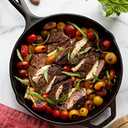 Lodge Pre-Seasoned Cast Iron Skillet Set - Set Includes 8 Inch Skillet, 10.25 Inch Skillet, and 12 inch Skillet - 3 Piece