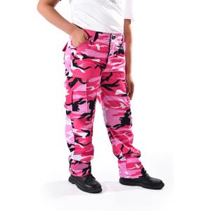 BACKBONE Boys Girls Kids Combat Army Ranger Camping Outdoor camo Cargo Pants Trousers , Size XL