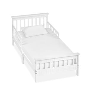 Dream On Me JPMA &Greenguard Gold Certified San-Fran Toddler Bed Made with Sustainable New Zealand Pinewood (White)