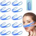 Elasticated Nose Bandage, Nasal Dressing Holder, Individually Wrapped for Post-Surgery Rhinoplasty & Septoplasty Recovery, External Breathable Nose Cover with High Absorption (10 Pcs, Blue)