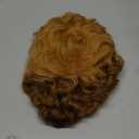 Natural Human Hair Topper Closure Curly Hair Topper Clip in Hairpiece Short Curly Hair Weaving Hair Replacement Wiglet for Women with Thinning Hair 13x13cm 10inch Honey Blonde Color