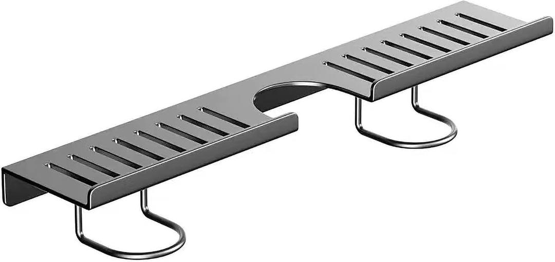 Faucet Shelf, No Drill, Rustproof Stainless Steel (Gun Gray, 60 cm)