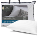 The Fine Bedding Company - Boutique Silk Pillow - Luxury Hotel Bedding - Medium/Firm Support - 1 pack, 2 pack 4 pack pillows - Soft Silk Blend Hotel Pillows (Standard 2 Pack)