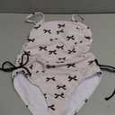 Luckydora Girl's Cherry Print Swimsuit One Piece Ruched Side Drawstring Summer Beach Bathing Suit 11Y