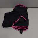 Eomenie Tankini Swimsuit for Women Tummy Control Ruched Two Piece Bathing Suits High Waisted Shell Stitch Swimwear (Medium, Black&hot Pink)