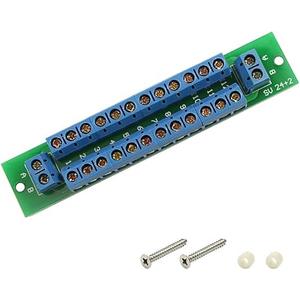 PCB007 1X 12 Position Power Distribution Board 2 Inputs 2 x 13 Outputs for DC AC Voltage New