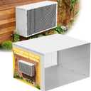 Through The Wall Air Conditioner Sleeve, 26 Inch AC Wall Sleeve with Ventilation Grille, Universal AC Wall Sleeve for TTW Air Conditioner Units, Weather Resistant & Keep Out Leaves