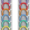 Shappy 2 Pcs Headband Organizer for Women Hanging Headband Holder with 16 Clear Pockets Headphone Storage Classroom for Cell Phones Calculator Hair Accessory(8.7 inches,Gray)