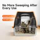 Extra Large Stainless Steel Litter Box with Lid, High Sided Enclosed Metal Cat Litter Pan, Dog Proof Front Entry Top Exit, Odor Control Easy Clean Leak Proof, Includes Mat, Scoop & Step, Black