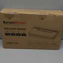 Bonsenkitchen Vacuum Sealer Machine, Stainless Steel Food Sealer Vacuum Sealers with 100 Bags & 1 Roll Bag, 5 Food Vacuum Modes, Built-in Cutter & Bag Storage, Silver-Black