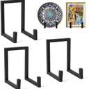 GQIRIL Plate Holder Stands for Display - 8 Inch Metal Picture Plaque Frame Photo Stand Displaying, Large Black Easels for Books Platters Artworks Collectibles Dishes Creation Tabletop Decor