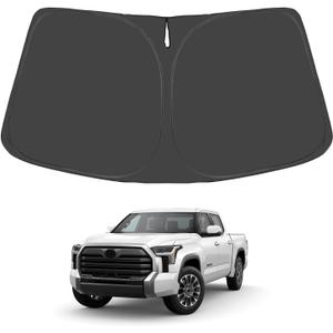 Proadsy Upgrade Windshield Sunshade Custom Fit Tundra 2025 2024 2023 2022 Limited SR5 Platinum TRD Pro Pickup Block Sun UV Shield Protector Foldable Front Window Shade Accessories (Tundra 2022-2024 2025)