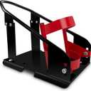 HOXWELL Heavy Duty Steel Motorcycle Wheel Chock,1800 lbs Capacity Wheel Cradle Holder,Motorcycle Front Wheel Stand with 3 Adjustable Height Holes,Easy to Carry and Move Suit for Dirt Bike,Motorcycles