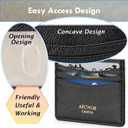 Slim Wallet Minimalist Front Pocket RFID Blocking Men and Women Leather Wallets