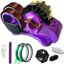 MECOLOUR Multi-Roll Heat Tape Dispenser 6 pcs Sublimation 1" + 3" Core Double Reel Cores Sublimation for Heat Transfer Tape, Semi-Automatic Tape Dispenser with Compartment Slots Set -Purple
