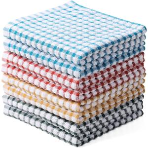 Oeleky Dish Cloths for Washing Dishes, Kitchen Washcloths Dishcloths | Good absorption, for cleaning drying wiping, dish cloths ,quick dry, 100% cotton,12x12 inches, pack 8, small dish towels