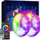 Led Lights for Bedroom 200 ft (2 Rolls of 100 ft), Ultra Long Smart Led Strip Lights with App Remote Control, RGB Music Sync Color Changing Lights for Bedroom, Kitchen, Party, Home Decoration
