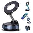 JFCHSK Vacuum Magnetic Phone Holder, Compatible with Magsafe iPhone and All Smartphones, Car/Gym/Kitchen/Mirror/Smooth Surface, Vacuum Suction Phone Mount