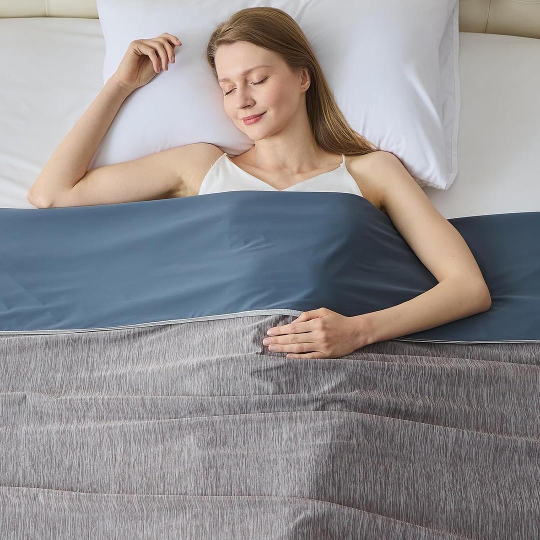 Cooling Blanket Twin Size 60"x80", Summer Lightweight Breathable Ice Blanket, Cooling Blankets for Hot Sleepers Night Sweats Adults Absorb Heat Keep Cool