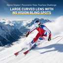 OTG Magnetic Frameless Ski Goggles, Ultra-Wide View Snowboarding Goggles,Double-pane Anti Fog Snow Goggles, Interchangeable Lens, UV400 Protection