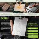 2 Pack Titanium Cutting Board, Upgrade 100% Pure Titanium Cutting for Kitchen, Hygiene & Durability Non Stick Chopping Board, Double sided Cutting Mat, Easy to Clean M & L