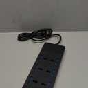 Universal Power Adapter, Jumpso 3000w Power Strip with 4 USB Ports (1 USB C), 6ft Extension Cord with International Outlets, 110-240v, European Travel Plug Adapter for Home Office Travel, Black