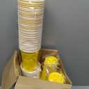 Zopeal 200 Count 18 Ounce Plastic Disposable Cups Beverage Drinking Heavy Duty Large Party Cold Drink Plastic Cups for Birthday Graduation Halloween Drinks Soda Punch Barbecues Picnics (Yellow)