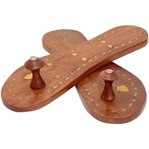 Wooden Khadau Paduka Charan Paduka Wooden Khadau Wooden Paduka Indian Religious Item Pack of 1 (Achi Wali)