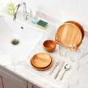 2-in-1 Stone Drying Mat Kit  Faucet Mat for Kitchen Sink & Drying Stone for Countertop, Quick Dry Diatomaceous Earth Dish Mat Set, Foldable & Non-Slip for Dishes & Bottles (Gray White)