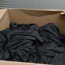 PartyVillage 50ft×15ft Black Backdrop Curtain for Halloween Parties, 10 Panels Wrinkle Free 15 FT Long Polyester Photo Backdrop Drapes Back Drop Cloth for Birthday Photography Background
