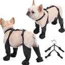 Dog Boots Waterproof for Winter - Anti-Slip Paw Shoes for Snow & Rain | Non-Slip Reflective Pet Boots with Adjustable Straps, Medium Dogs