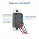 Leviton SureSlide Dimmer Switch for Dimmable LED, Halogen and Incandescent Bulbs, 6674-P0W, White