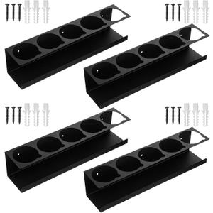 4-Pack 5 Holes Spray Can Holder Bottle Organizer Wall-Mounted Spray Paint Can Rack Organizer for Garage, Workshop & Home